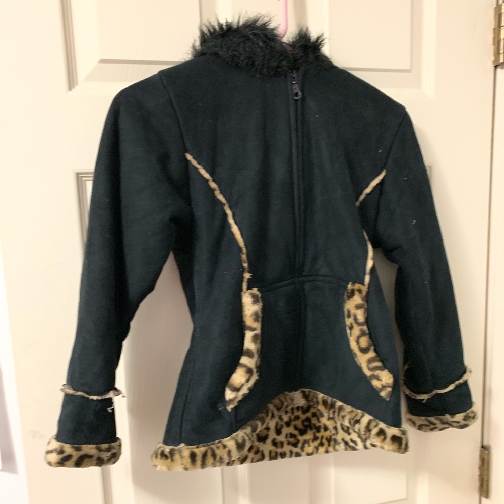 Children’s Fur Lined Cheetah Print Coat